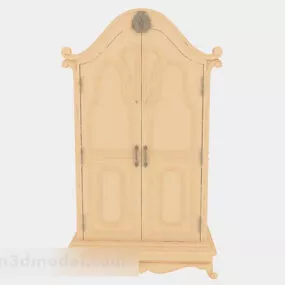 Yellow Wardrobe European Style 3d model