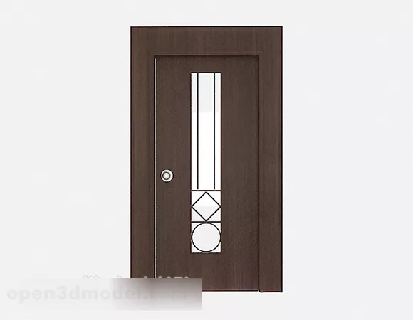 Family Simple Solid Wood Door 3d model Family Simple Solid Wood Door 3d model