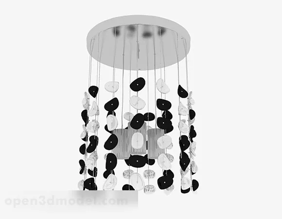Fashion Home Black White Chandelier 3d model Fashion Home Black White Chandelier 3d model