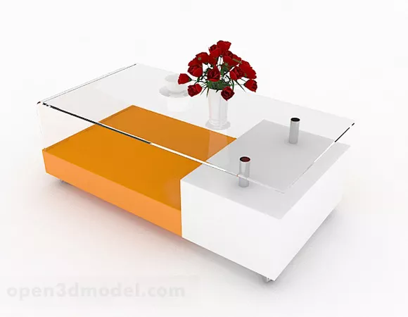 Red Tea Glass 3d model