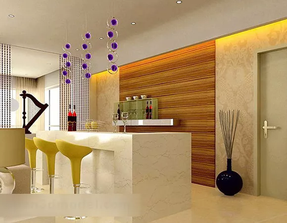 Fashion Living Room Bar Counter Decor Interior 3d model Fashion Living Room Bar Counter Decor Interior 3d model