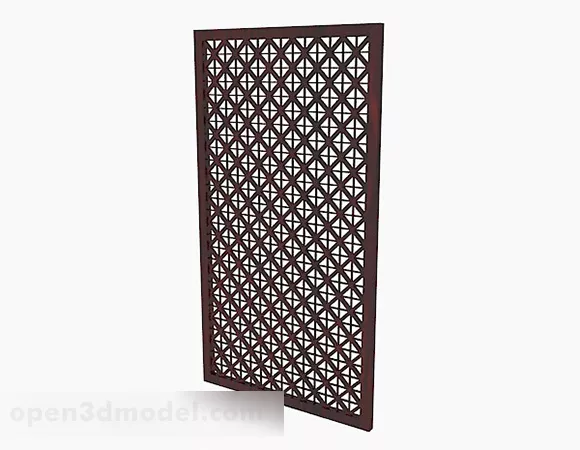 Square hollow pattern screen partition 3d model Square hollow pattern screen partition 3d model