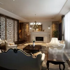 Fireplace Interior 3d model