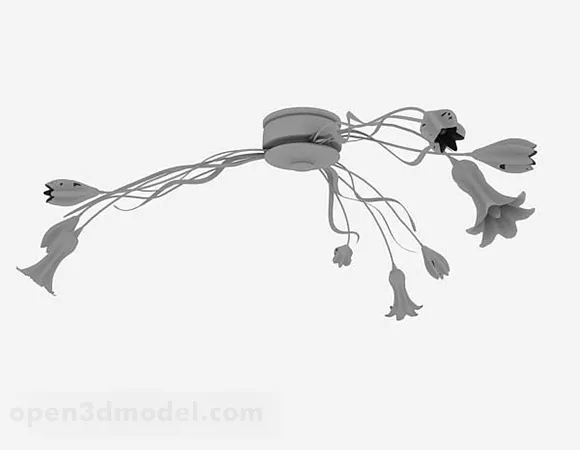 Furniture Flower Ceiling Lamp 3d model Furniture Flower Ceiling Lamp 3d model