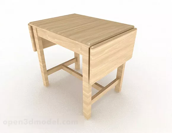 Foldable Yellow Wooden Desk Design 3d model Foldable Yellow Wooden Desk Design 3d model