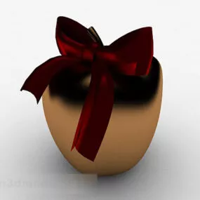 Gold Apple Decoration Renderings 3d model