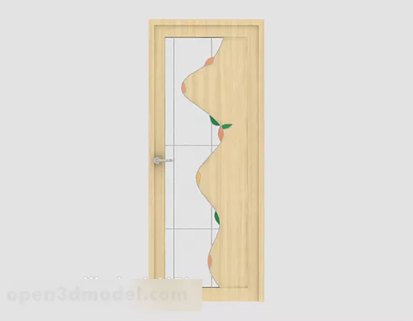 Fresh Bathroom Room Door 3d model Fresh Bathroom Room Door 3d model