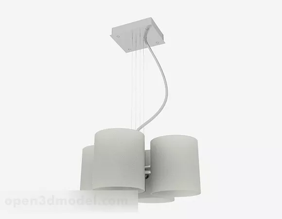 Frosted Cylindrical Chandelier 3d model Frosted Cylindrical Chandelier 3d model