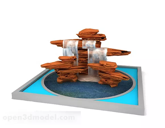 Starburst Lake Scene 3d model
