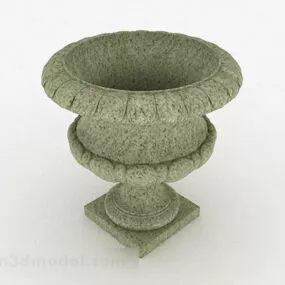 Garden Stone Decorative Flower Bowl 3d model