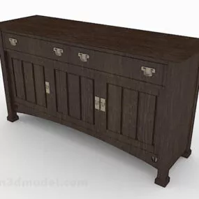 Garden Wooden Entrance Cabinet Furniture 3d model