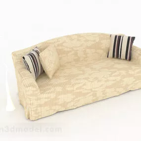 Garden Yellow Double Sofa Furniture 3d model