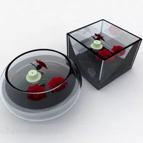 Transparent Glass Steel Home Decoration 3d model