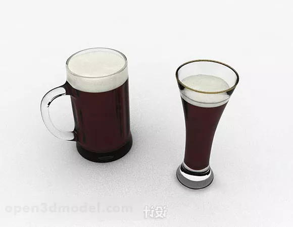 Girl Character With Coffee Mug 3d model