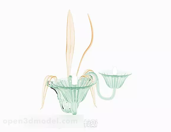 Glass Gorgeous Wall Lamp 3d model Glass Gorgeous Wall Lamp 3d model