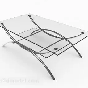 Glass Simple Coffee Table Furniture 3d model