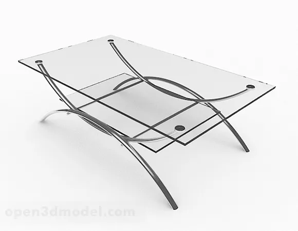 Glass Simple Coffee Table Furniture 3d model Glass Simple Coffee Table Furniture 3d model
