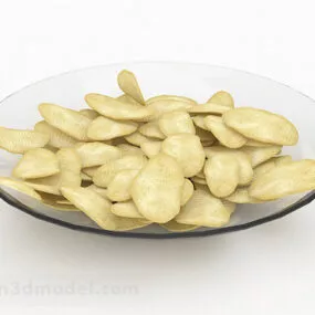 Food Snack plate 3d model