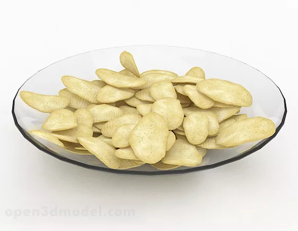 Food Snack plate 3d model Food Snack plate 3d model