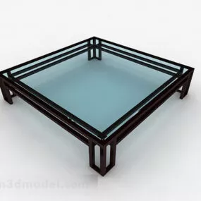 Glass Square Coffee Table Furniture V1 3d model