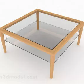 Glass Tea Table Furniture 3d model