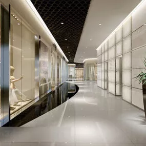 Glass Window Shop Interior 3d model