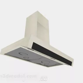 Golden Metal Household Range Hood 3d model