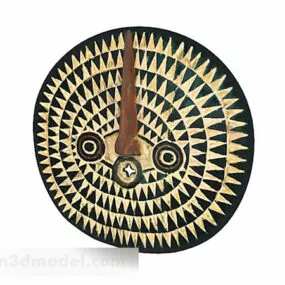 Golden Round Face Mask 3d model