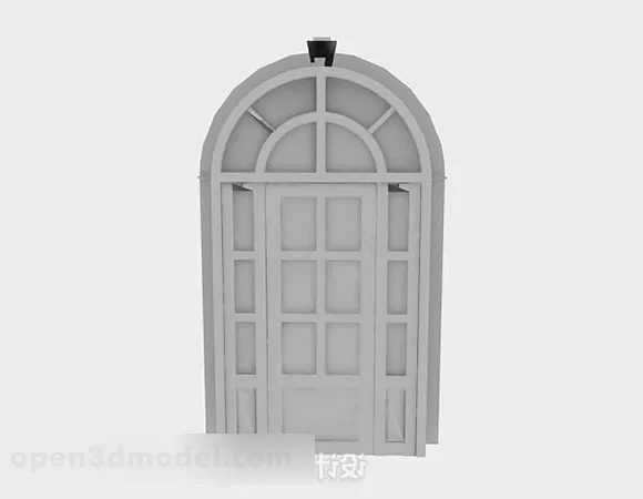 Gray Arched Door 3d model Gray Arched Door 3d model