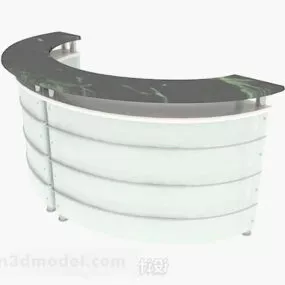Gray Atmospheric Office Front Desk 3d model