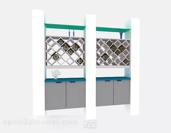 Gray Cabinet Hotel Decoration 3d model Gray Cabinet Hotel Decoration 3d model