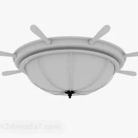 Gray Shade Ceiling Lamp 3d model