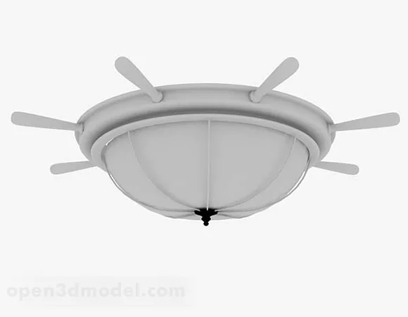 Gray Shade Ceiling Lamp 3d model Gray Shade Ceiling Lamp 3d model