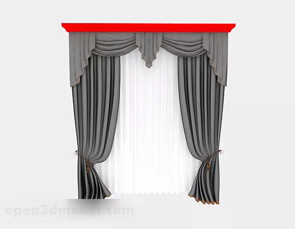Circle Tablecloth Smooth Style 3d model