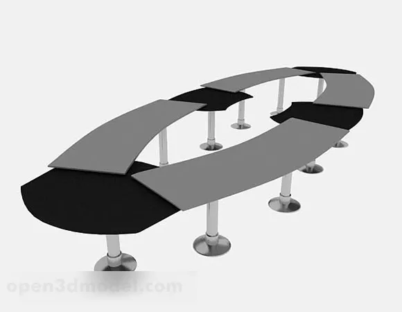 Gray Conference Table Design 3d model Gray Conference Table Design 3d model