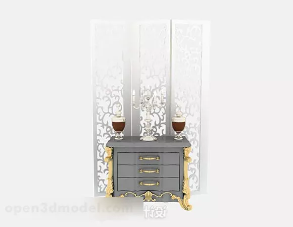 Chinese Partition Panel 3d model