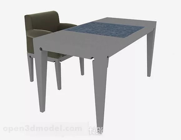 Gray Desk Chair 3d model Gray Desk Chair 3d model