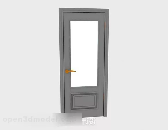 Gray Door 3d model Gray Door 3d model