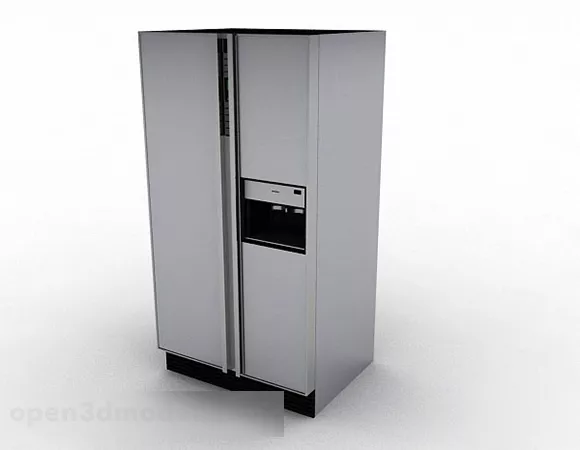 Refrigerator With Blonde Girl Character 3d model