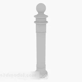 Gray Garden Pillar 3d model