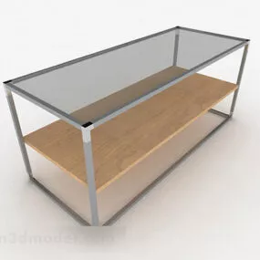 Gray Glass Coffee Table 3d model