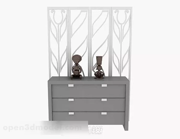 Gray Paint Home Porch Cabinet 3d model Gray Paint Home Porch Cabinet 3d model