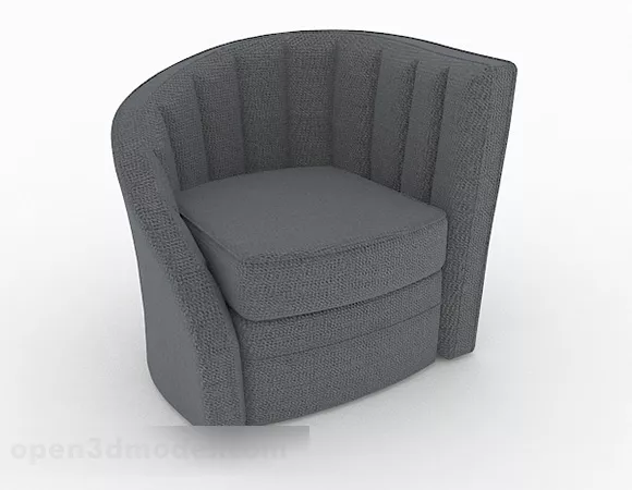 Gray Fabric Home Single Armchair 3d model Gray Fabric Home Single Armchair 3d model
