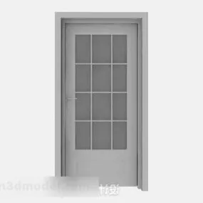 Gray Home Wooden Door 3d model