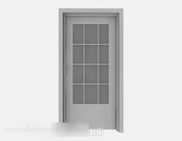 Gray Home Wooden Door 3d model Gray Home Wooden Door 3d model