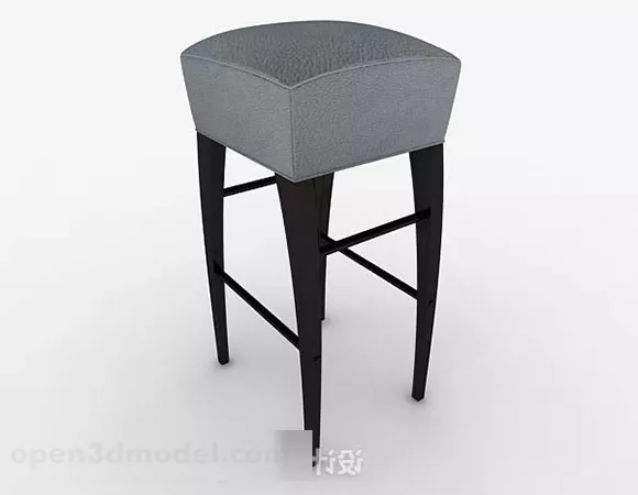 Gray Minimalist Bar Stool 3d model Gray Minimalist Bar Stool 3d model
