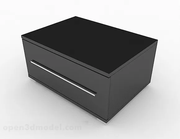 Gray Minimalist Bedside Table Design 3d model Gray Minimalist Bedside Table Design 3d model