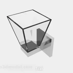 Gray Minimalist Glass Wall Light 3d model