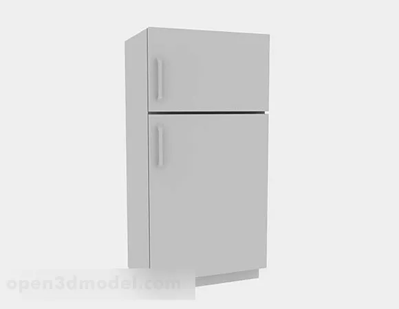 Gray Minimalist Refrigerator 3d model Gray Minimalist Refrigerator 3d model