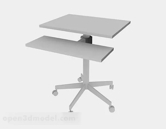 Gray Minimalist Small Desk 3d model Gray Minimalist Small Desk 3d model